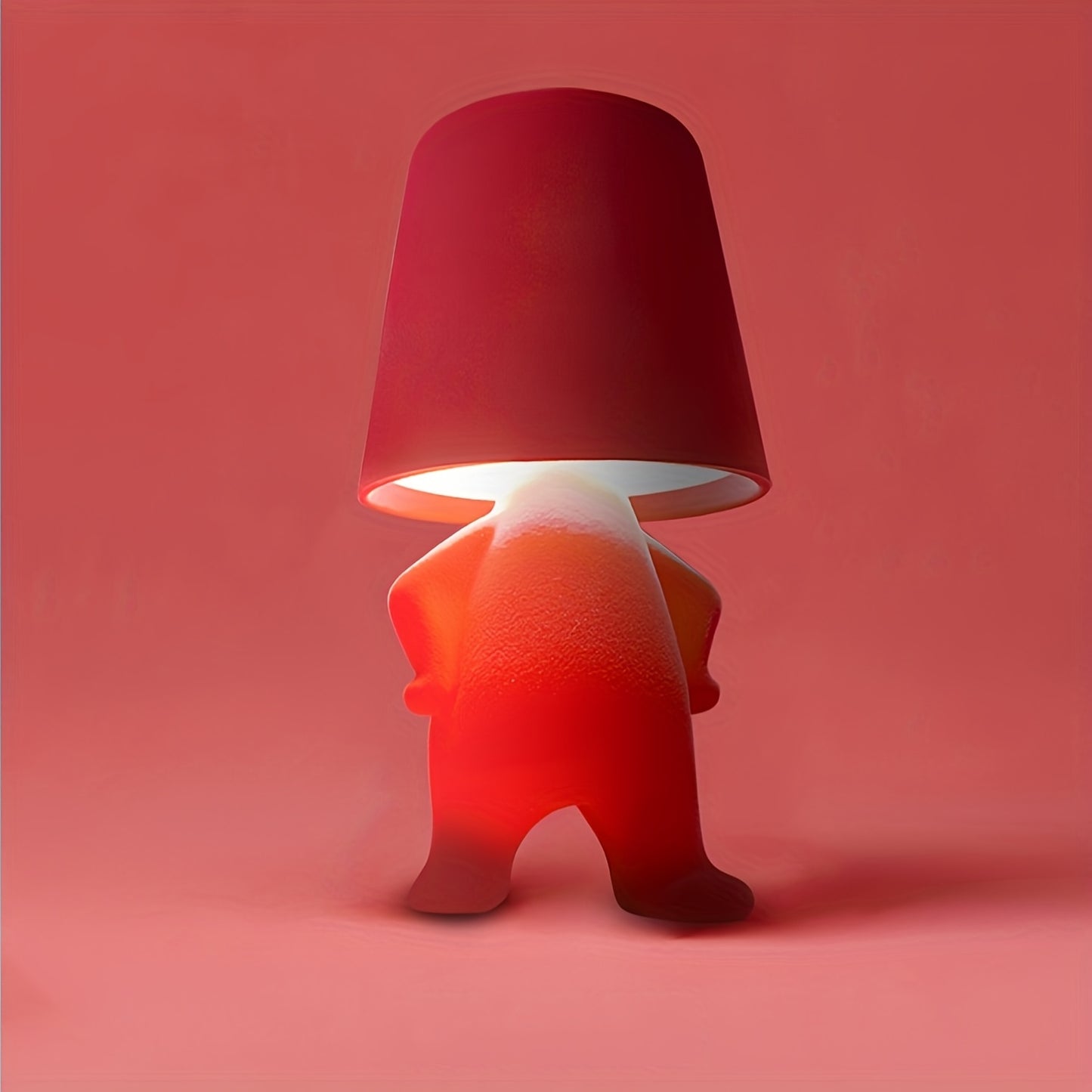 Bedside Touch Control Table Lamp โ Velvet Mannequin Thinker Statue LED Desk Lamp
