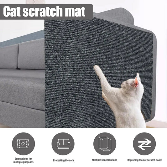Anti-Cat Scratch Mat – Trimmable Self-Adhesive Carpet for Furniture & Sofa Protection