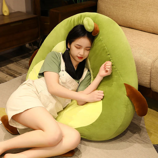 Giant Avocado Stuffed Plush Toy – Soft Fruit Cushion Pillow for Kids & Adults