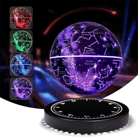 Levitating Magnetic Globe Table – Touch-Control Floating Starry Light Lamp