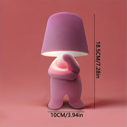 Bedside Touch Control Table Lamp – Velvet Mannequin Thinker Statue LED Desk Lamp