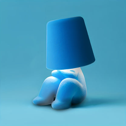 Bedside Touch Control Table Lamp – Velvet Mannequin Thinker Statue LED Desk Lamp