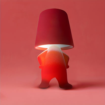 Bedside Touch Control Table Lamp – Velvet Mannequin Thinker Statue LED Desk Lamp