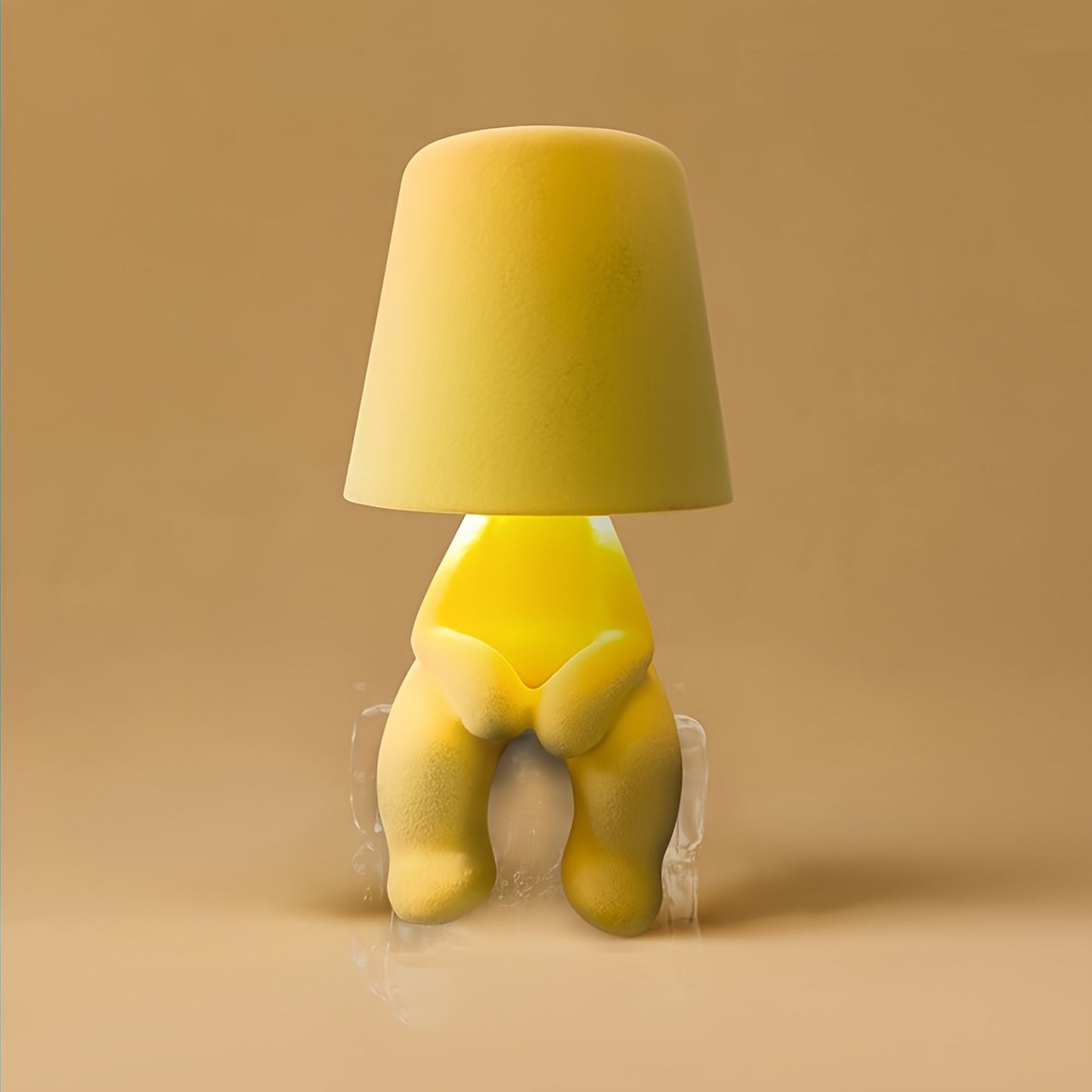 Bedside Touch Control Table Lamp – Velvet Mannequin Thinker Statue LED Desk Lamp