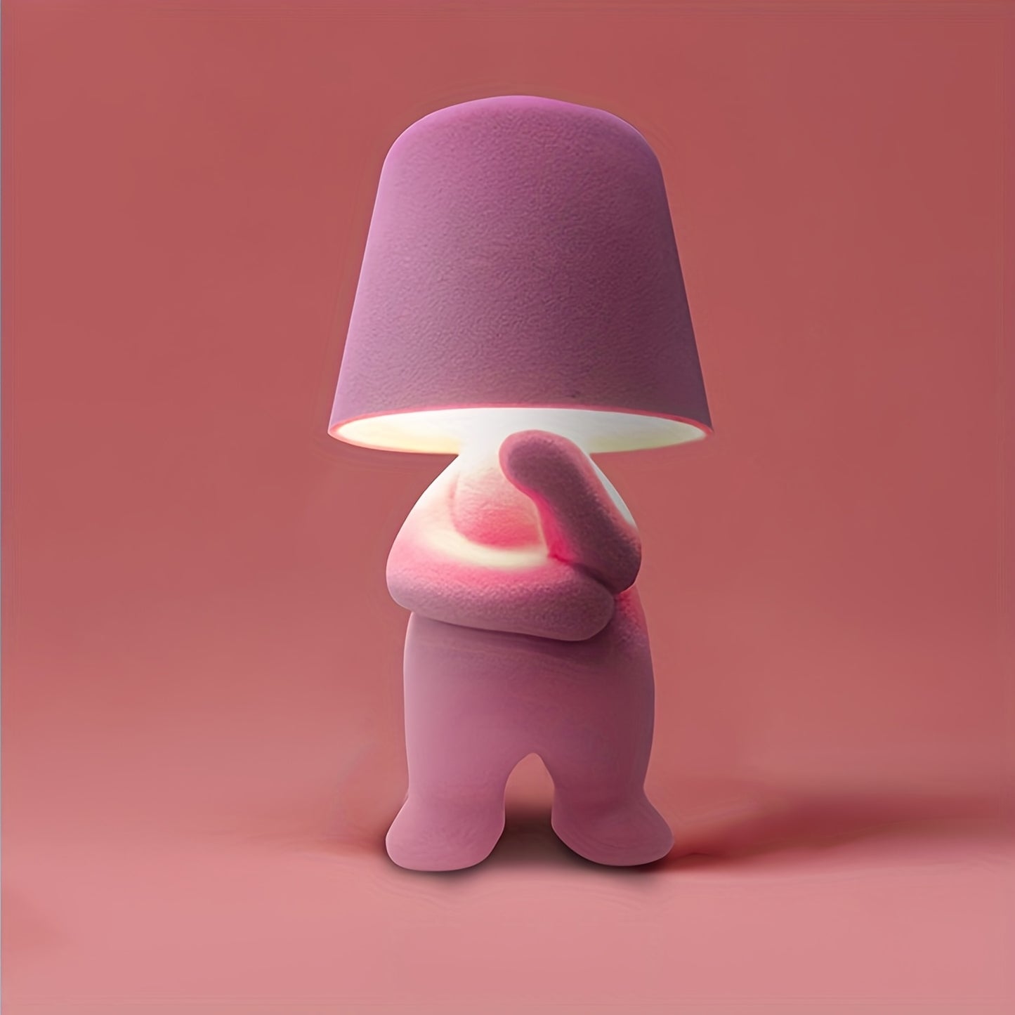 Bedside Touch Control Table Lamp – Velvet Mannequin Thinker Statue LED Desk Lamp