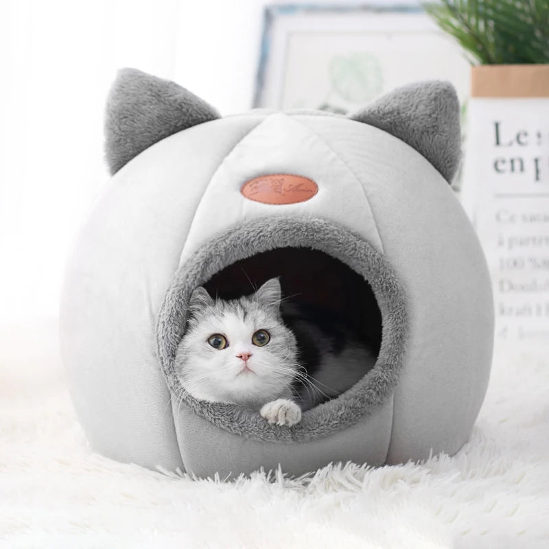 New Deep Sleep Comfort Cat Bed – Cozy Cave Nest for Small Dogs & Cats