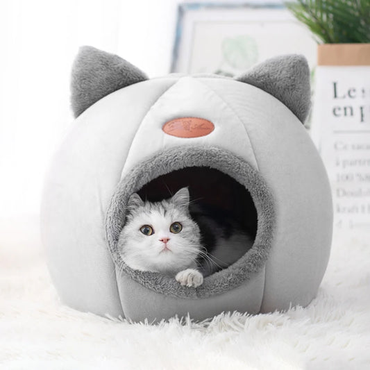 New Deep Sleep Comfort Cat Bed – Cozy Cave Nest for Small Dogs & Cats