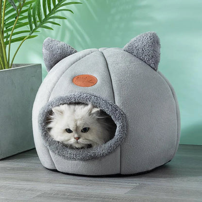 New Deep Sleep Comfort Cat Bed – Cozy Cave Nest for Small Dogs & Cats