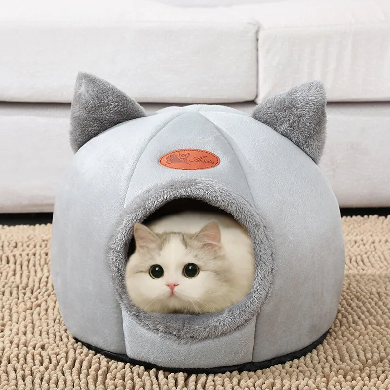 New Deep Sleep Comfort Cat Bed – Cozy Cave Nest for Small Dogs & Cats