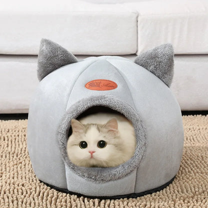 New Deep Sleep Comfort Cat Bed – Cozy Cave Nest for Small Dogs & Cats