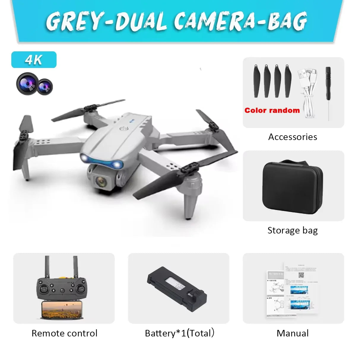 E99 Pro Drone – 6K HD Camera Quadcopter with Altitude Hold & Remote Control