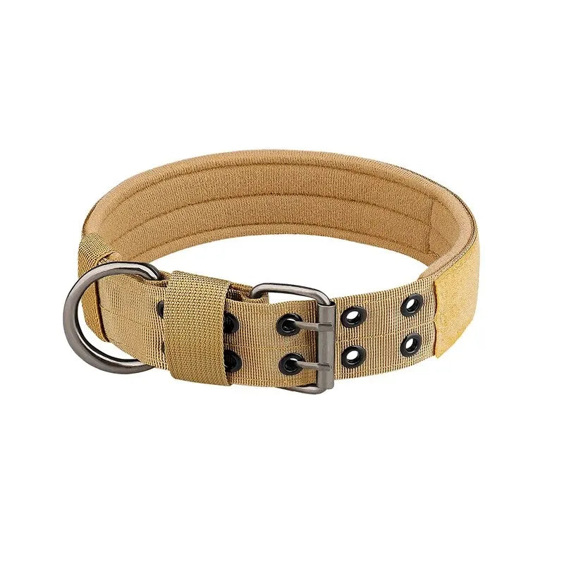 1pc Medium to Large Nylon Tactical Pet Dog Collar – Adjustable & Durable