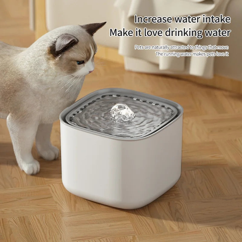 3L Automatic Cat Water Fountain – Silent, Filtered, and USB-Powered