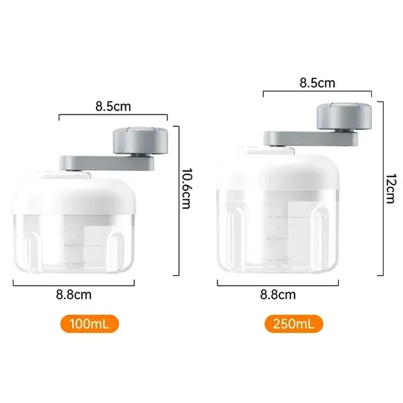 Multifunctional Vegetable Chopper – Manual Hand-Cranked Food Processor for Easy Mincing