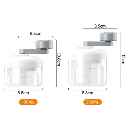 Multifunctional Vegetable Chopper – Manual Hand-Cranked Food Processor for Easy Mincing