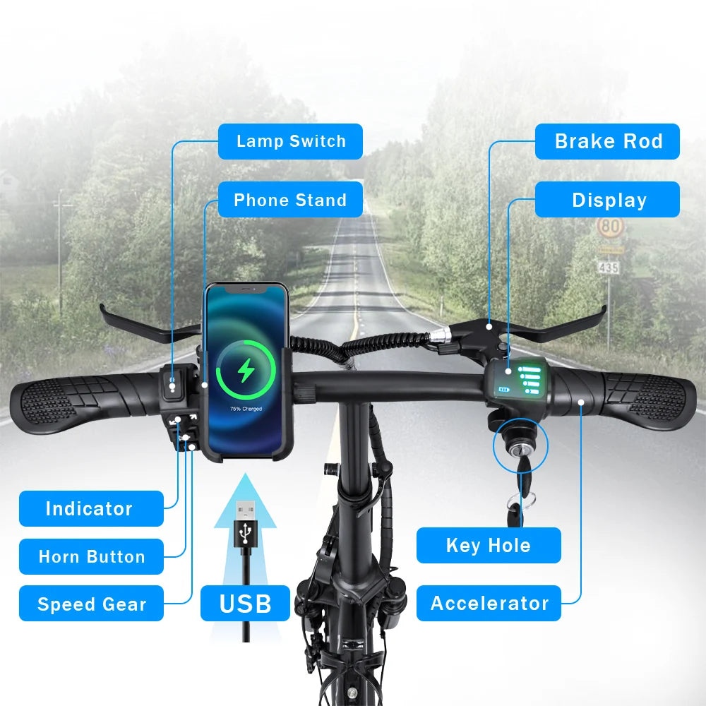 600W Folding Electric Bike – Power, Speed & Portability for Every Ride