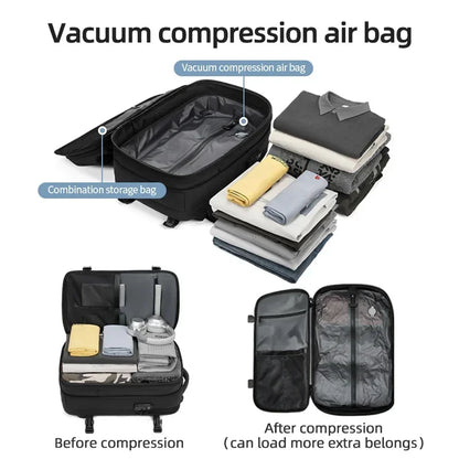 Men’s Travel Backpack – 17” Laptop Backpack with Vacuum Compression & Large Capacity