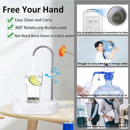 TAIGH Electric Water Bottle Pump – Convenient, Portable Water Dispensing