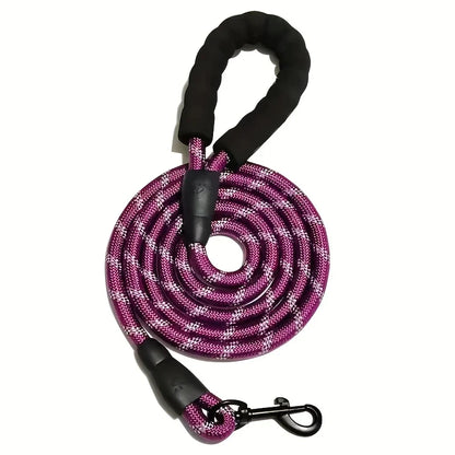 Reflective Dog Leash with Comfortable Padded Handle – Heavy Duty Traction Rope for Strong Dogs