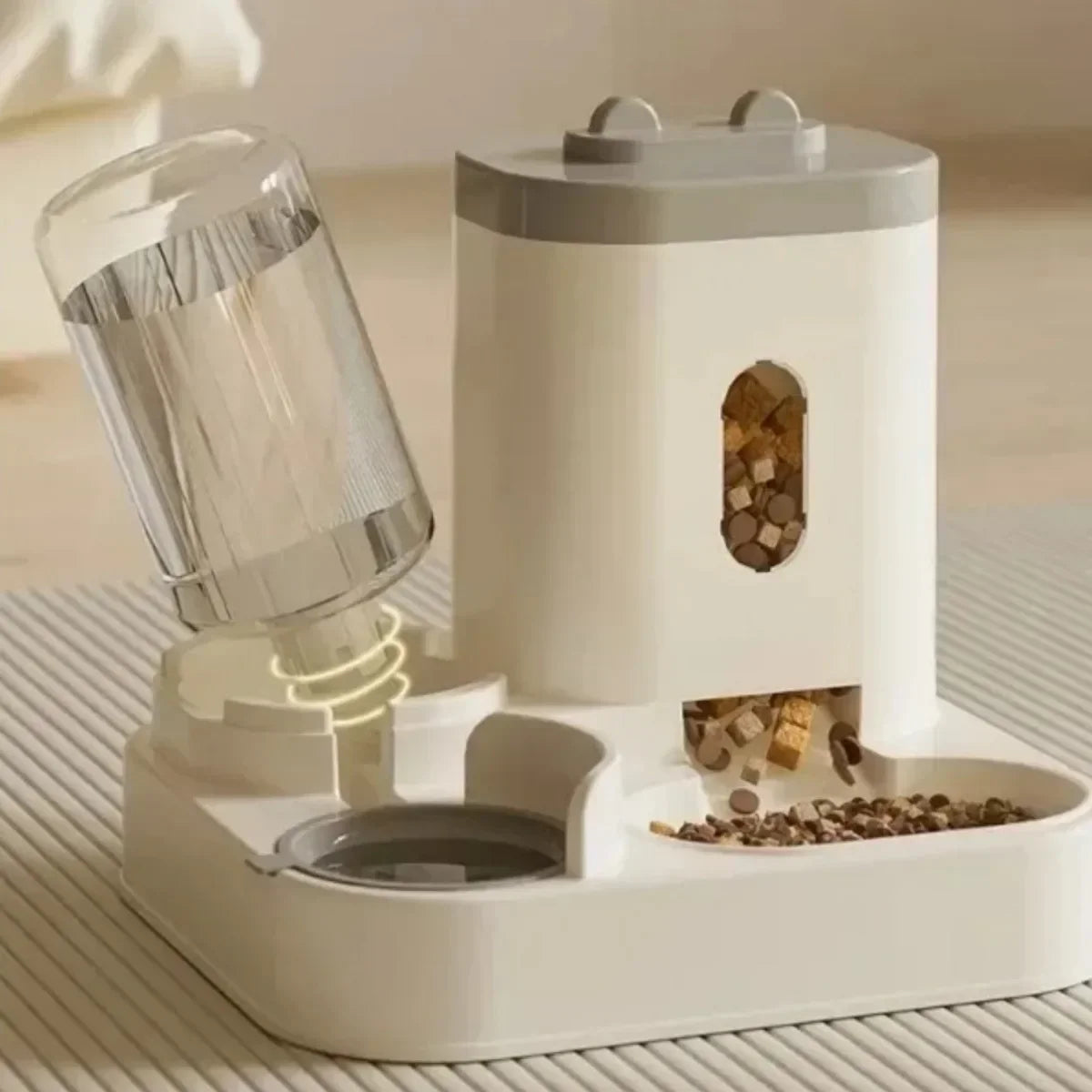 Automatic Feeder Dog & Cat Food Bowl with Water Fountain – Large Capacity Pet Food Dispenser