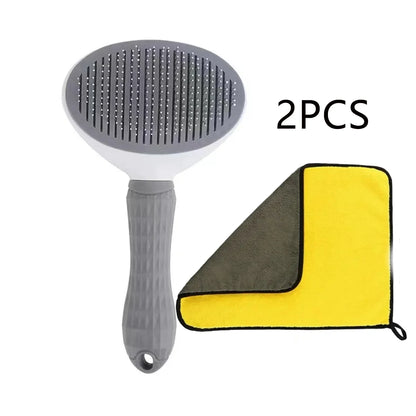 One-Click Hair Removal Pet Comb – Automatic Cat & Dog Hair Removal Brush