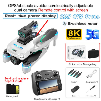 S159 GPS Drone – 8K HD Camera FPV Quadcopter with Obstacle Avoidance & 5G Image Transfer
