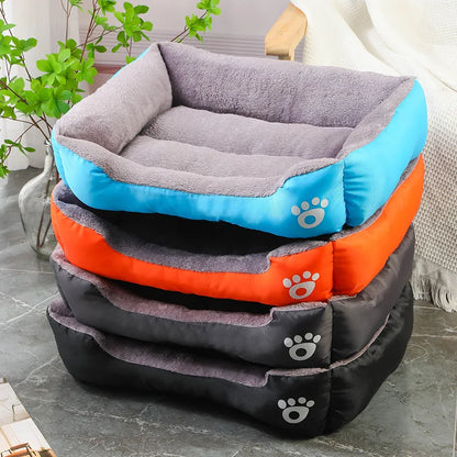 Color Square Winter Soft Warm House for Dogs & Cats – Waterproof Pet Bed
