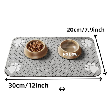 Absorbent Pet Feeding Mat – Waterproof Placemat for Dog & Cat Bowls