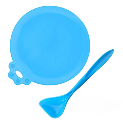 2pcs/set Reusable Pet Food Can Cover – Silicone Dog & Cat Storage Lid with Spoon