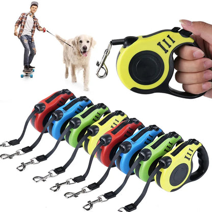 3/5 Meters Retractable Dog Leash – Automatic Flexible Traction Rope for Small, Medium, and Large Dogs