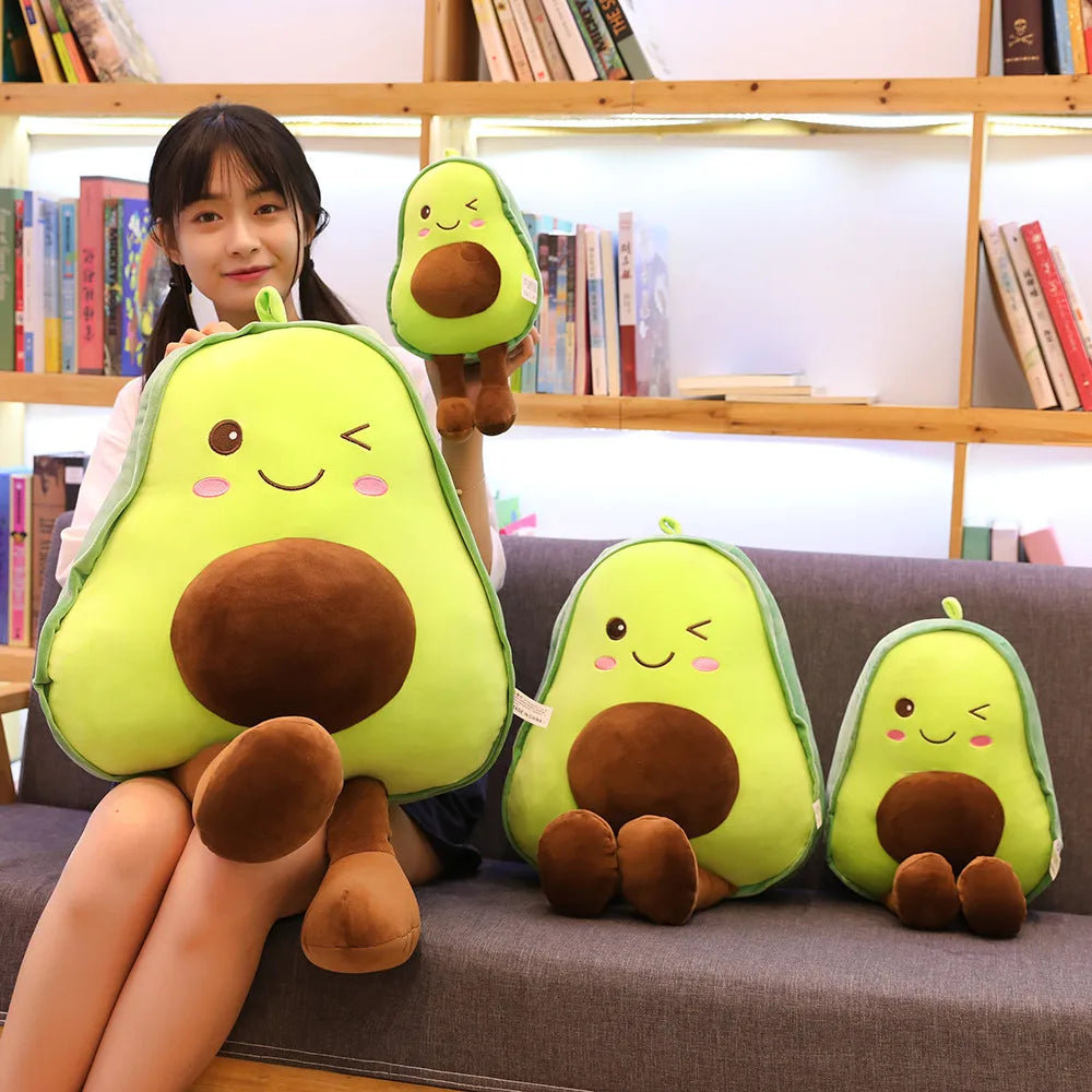 New Cute Avocado Plush Toy Doll – Soft Pillow & Kawaii Fruit Cushion