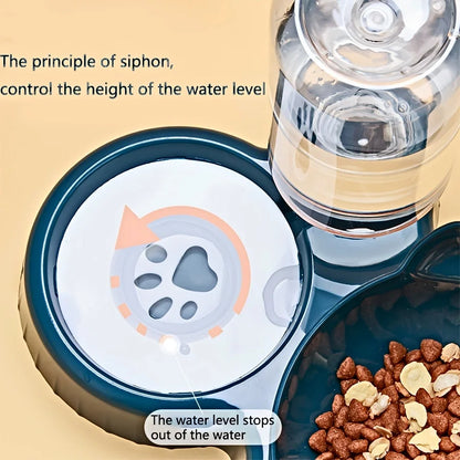 Pet Bowls with Water Feeder – 3-in-1 Tilted Cat Water & Food Bowl Set