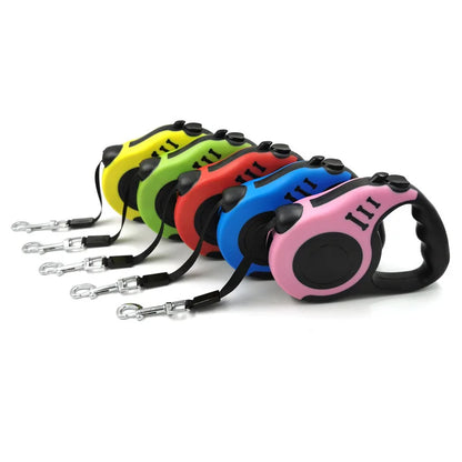 3/5 Meters Retractable Dog Leash – Automatic Flexible Traction Rope for Small, Medium, and Large Dogs