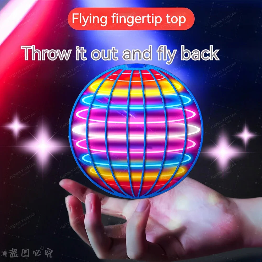 Flying Ball Boomerang Flyorb – LED Light-Up Magic Hover Ball Drone Spinner