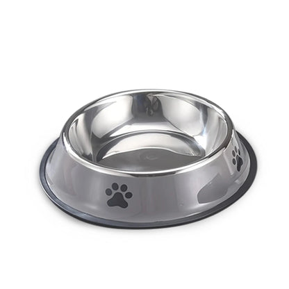 1PC Stainless Steel Pet Bowl – Anti-Fall Food Bowl for Dogs & Cats