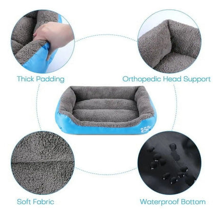 Color Square Winter Soft Warm House for Dogs & Cats – Waterproof Pet Bed