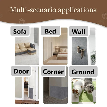 Anti-Cat Scratch Mat – Trimmable Self-Adhesive Carpet for Furniture & Sofa Protection