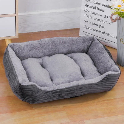 Color Square Winter Soft Warm House for Dogs & Cats – Waterproof Pet Bed