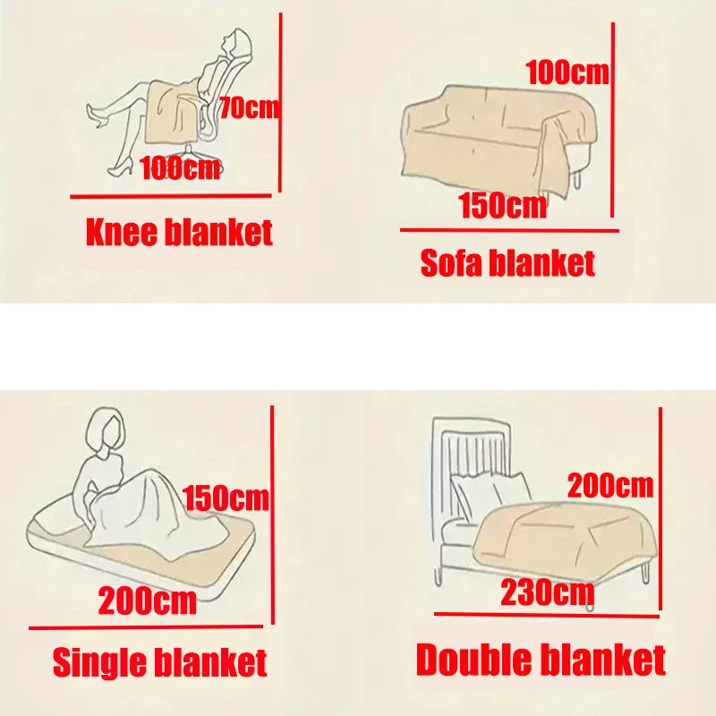 Light Luxury Solid Color Rabbit Velvet Blanket – Warmth & Elegance Combined