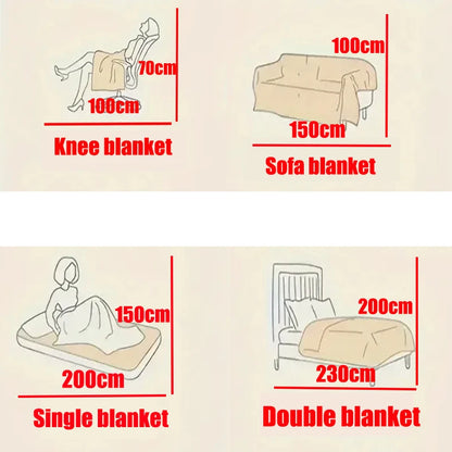 Light Luxury Solid Color Rabbit Velvet Blanket – Warmth & Elegance Combined
