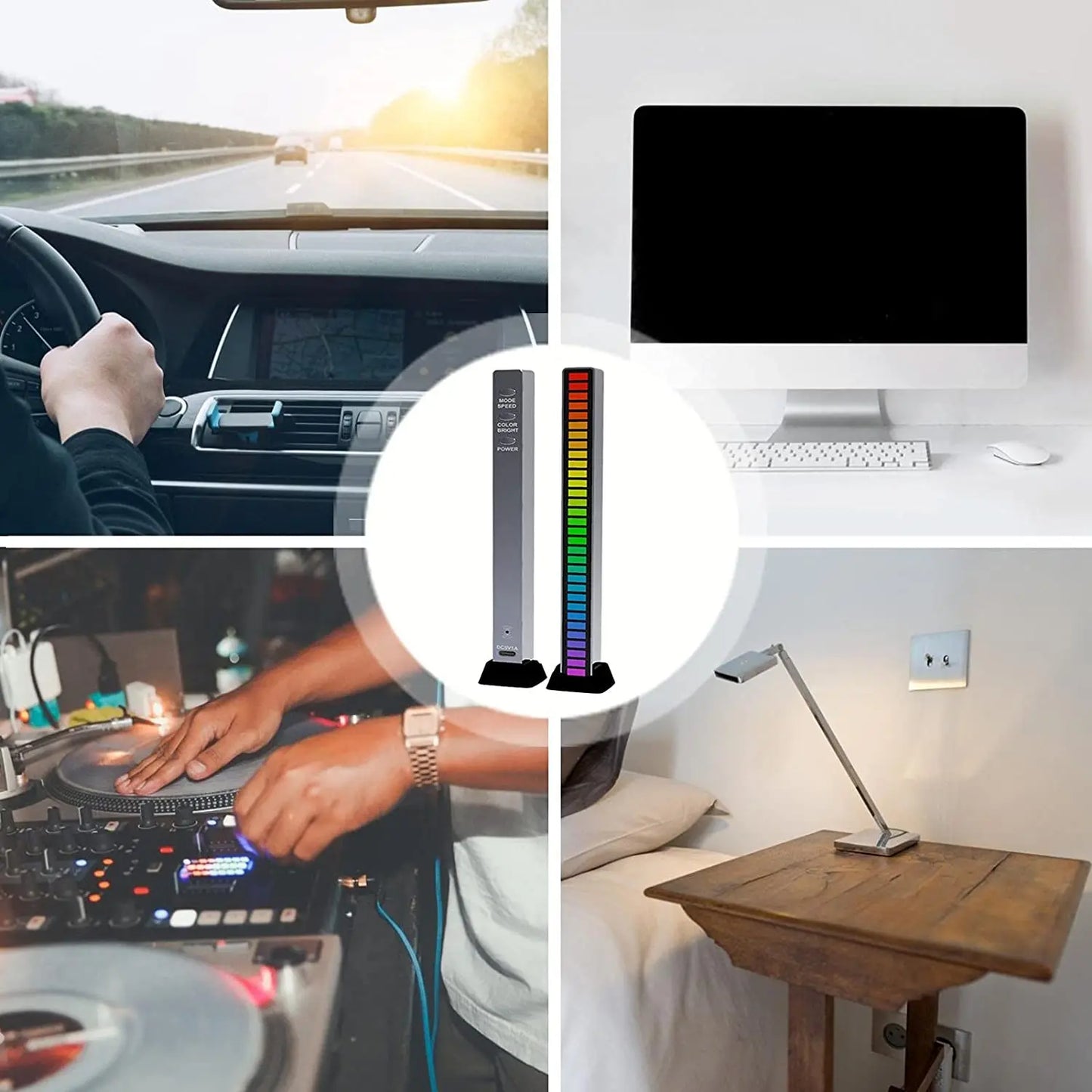 Smart RGB Symphony Sound Control LED Light – Music Rhythm Ambient Pickup Lamp