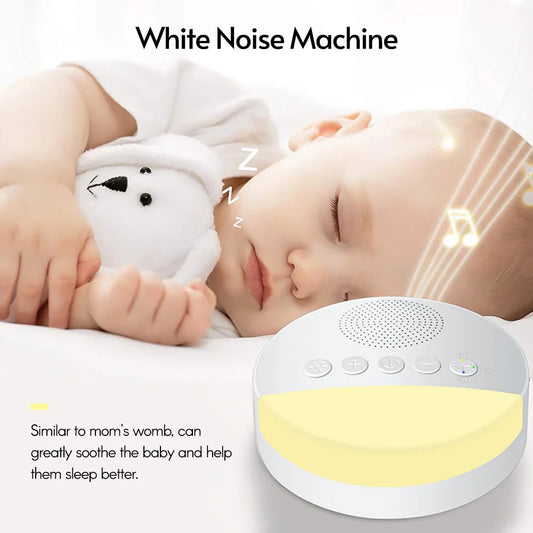 Baby White Noise Machine – USB Rechargeable Sleep Sound Player with Night Light