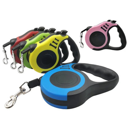 3/5 Meters Retractable Dog Leash – Automatic Flexible Traction Rope for Small, Medium, and Large Dogs