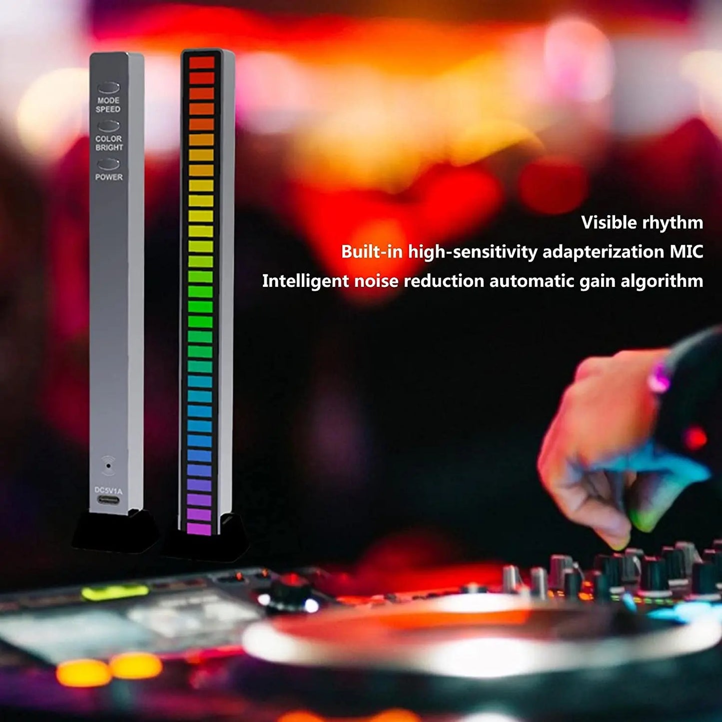 Smart RGB Symphony Sound Control LED Light – Music Rhythm Ambient Pickup Lamp