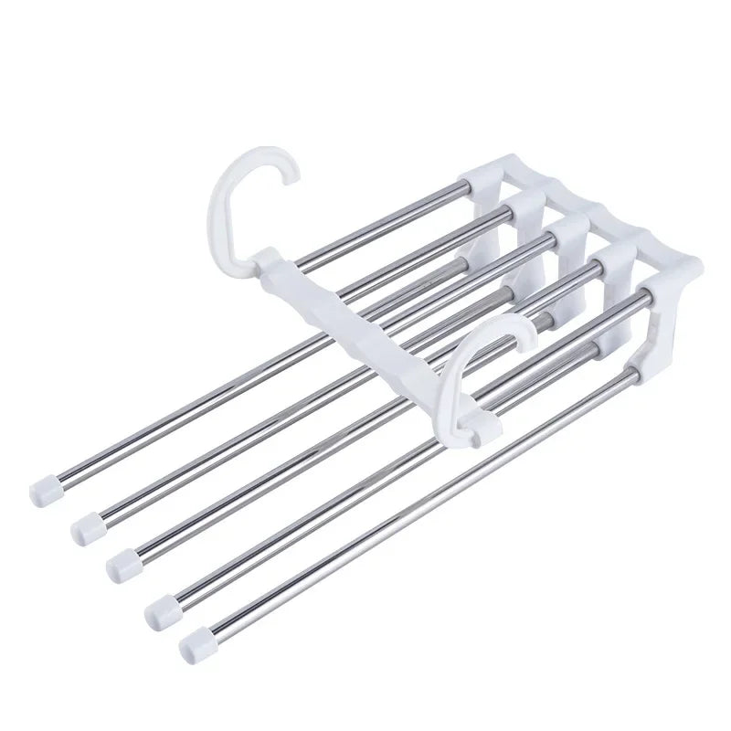 1PC Telescopic Folding Pants Rack – Multi-Layer Pants Hanger for Wardrobe Storage