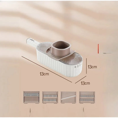 Kitchen Rotary Vegetable Slicer – Multifunctional Cheese Grater & Shredder
