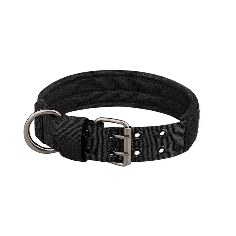 1pc Medium to Large Nylon Tactical Pet Dog Collar – Adjustable & Durable