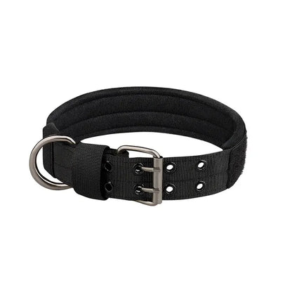 1pc Medium to Large Nylon Tactical Pet Dog Collar – Adjustable & Durable