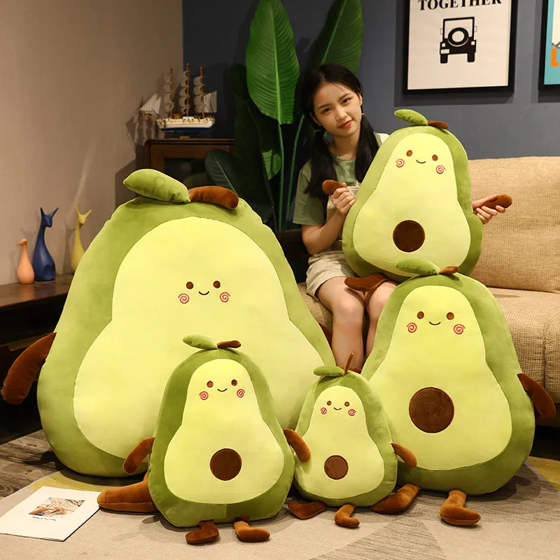 Giant Avocado Stuffed Plush Toy – Soft Fruit Cushion Pillow for Kids & Adults