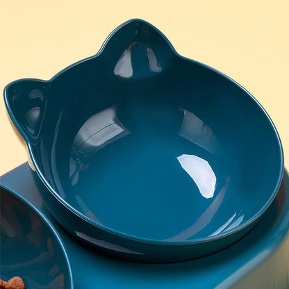3-in-1 Cat Feeder – Automatic Water Dispenser & Double Bowl Pet Food Container